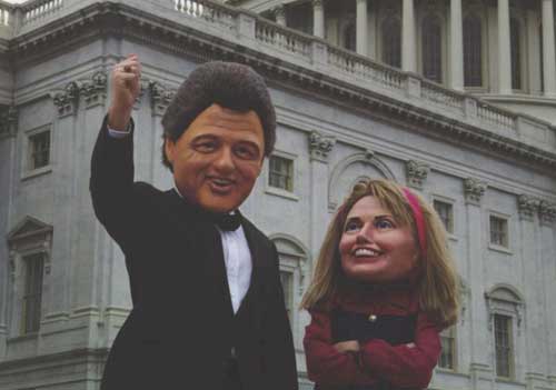 Clintons big heads