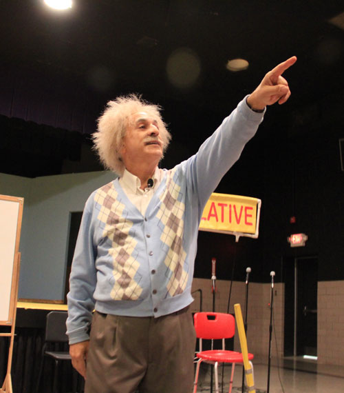 Albert Einstein lookalike/educator