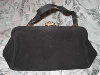 Black Suede Vintage Handbag