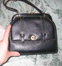 Black Leather Vintage Handbag
