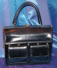 60's Black Leather Bag