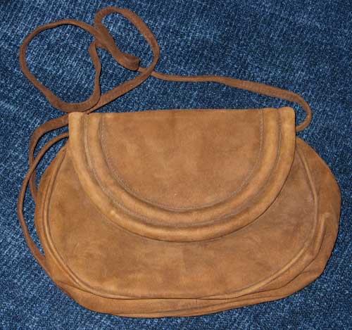 Brown Suede Henri Bendel's Evening Bag