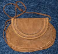 Brown Suede Henri Bendel's handbag