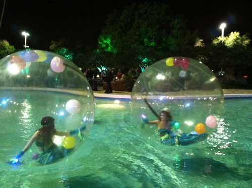 Bubble Mermaids in Pool 