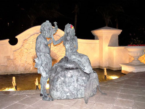 Neptune and Mermaid Living Statues 