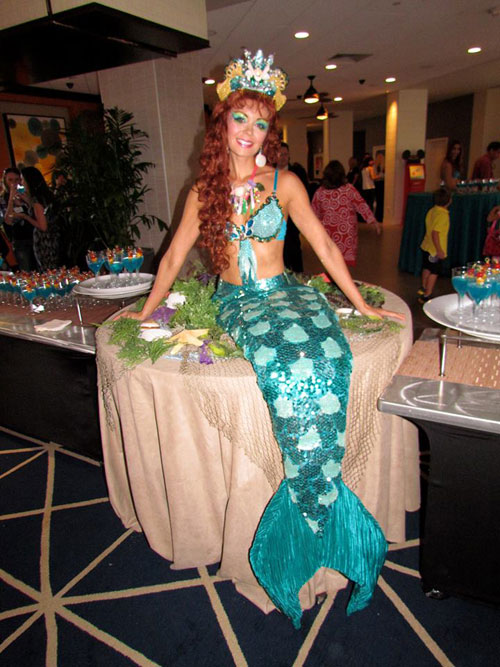 Mermaid strolling table