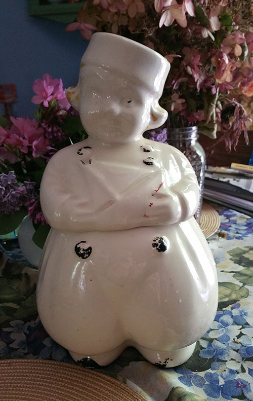 Vintage American Bisque Dutch Boy Cookie Jar