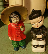 vintage Chinese couple ceramics