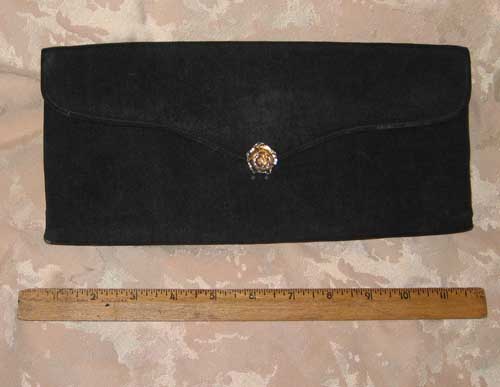 Black Clutch Silk Purse