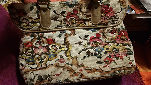 vintage carpet bag