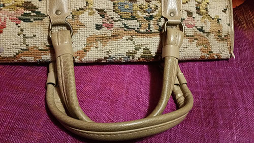vintage floral tapestry bag