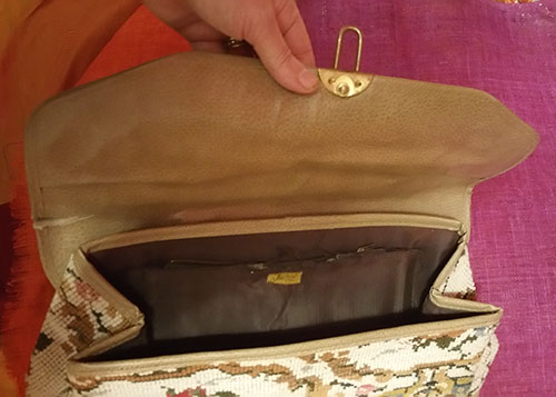 vintage floral tapestry bag