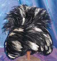 Black and white flapper feather hat