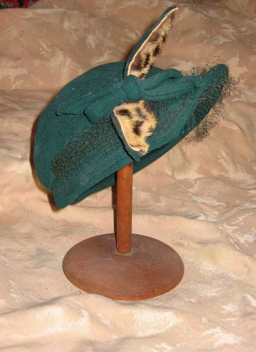 Green Wool Vintage Hat