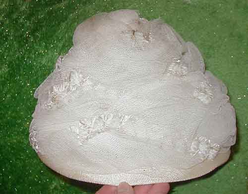 White Tuile 60's Hat - Vintage