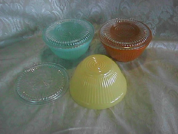 vintage covered refrigerator bowls