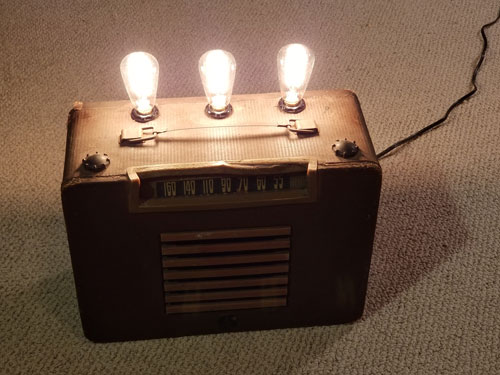 Repurposed  Vintage Radio Lamp