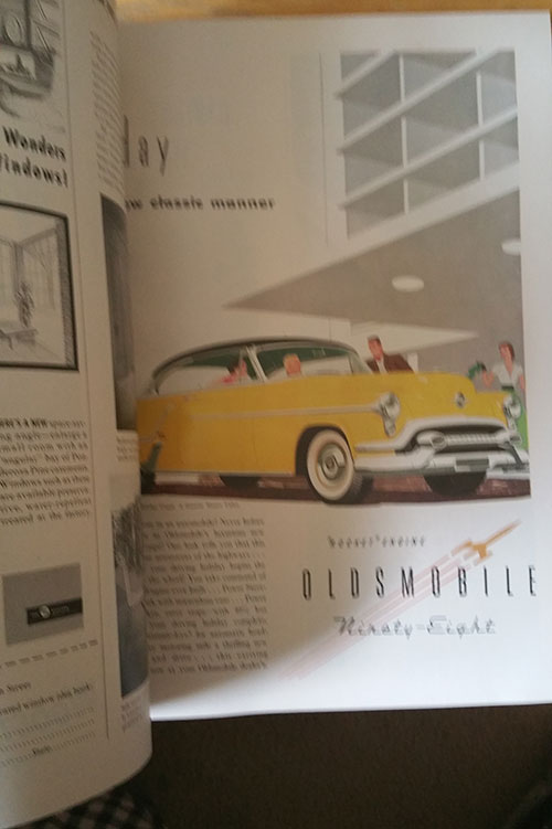 Oldsmobile Ad. Better Homes and Gardens April 1953