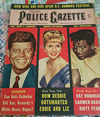 Vintage Police Gazette 1959 - JFK election