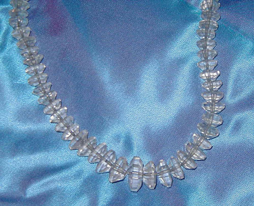 Vintage Crystal Necklace - Flat Beads