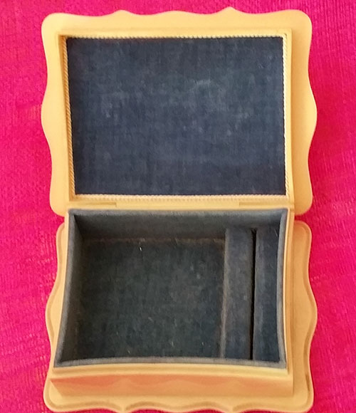 Vintage Celluloid "Ivory"  Jewelry Box