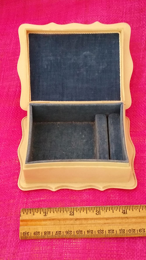 Vintage Celluloid "Ivory"  Jewelry Box