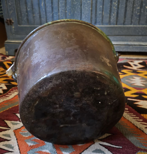 Antique Copper Firewood Bucket