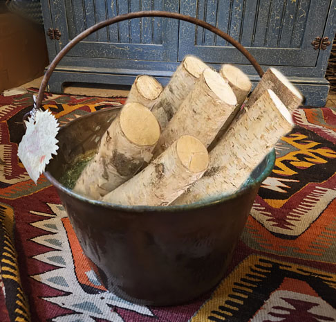 Antique Copper Firewood Bucket