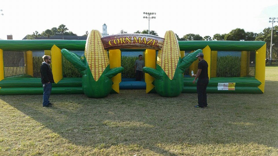 inflatable corn maze