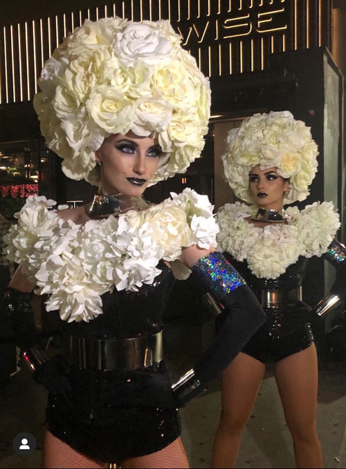 Black Flower Halloween Greeters 