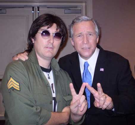 John Lennon Impersonator and Bush Impersonator