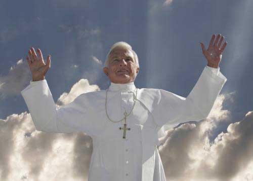 Pope Benedict impersonator