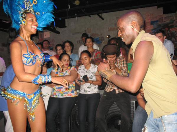 Brasilian Girl Dancing in Pub