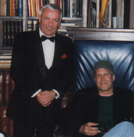 Frank Sinatra impersonator with Chevy Chase