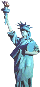 Human Statue of Liberty