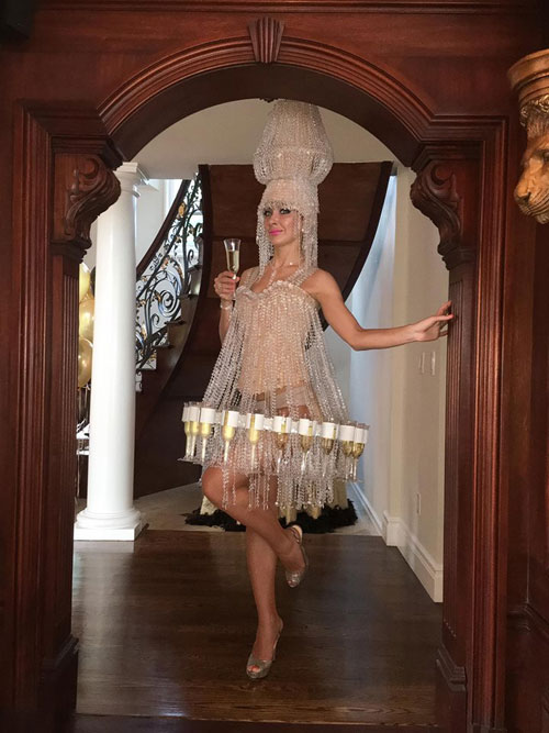 Light-Up Chandelier Dress (holds Champagne glasses)