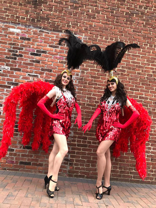 Red and Black Showgirls 