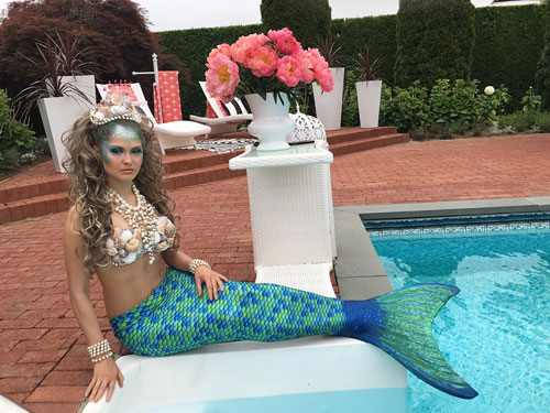 Mermaid at Hamptons party 