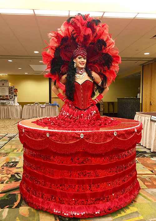 Red Showgirl Table 