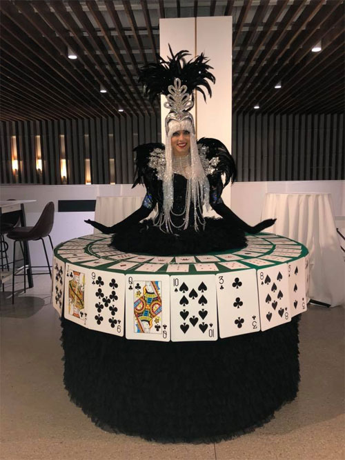 Black Playing Card Table