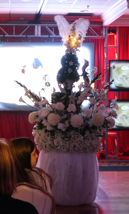 White Floral Table 