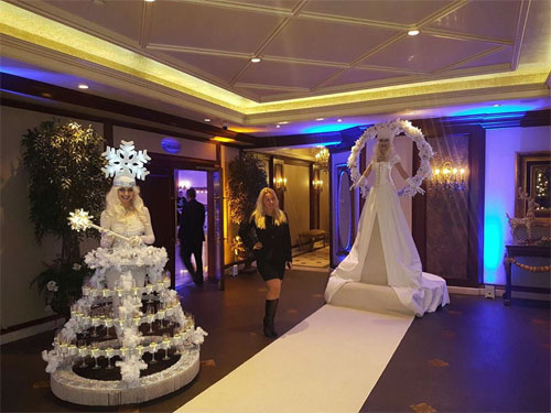 White Carpet and Champagne Skirt