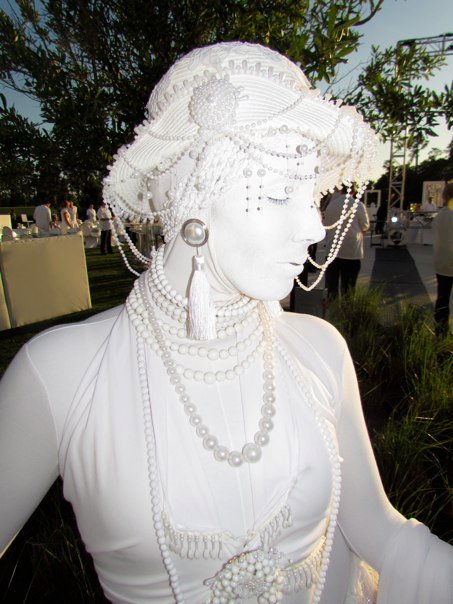 White Erte living statue - Florida