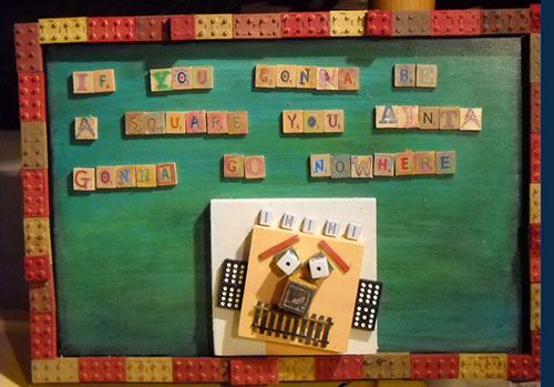 Mambo Italiano Assemblage - Vintage Toy Pieces