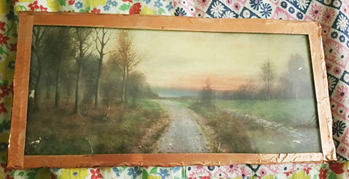 wallace nutting style painted photo