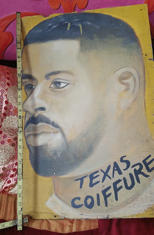 Handpainted African Barber Sign