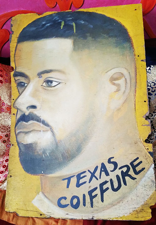 Handpainted African Barber Sign