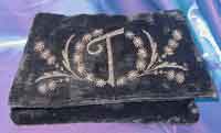 Embroidered Velvet Folding Purse