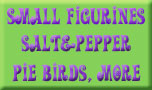 Vintage Salt and Pepper Shakers, small figurines, pie birds
