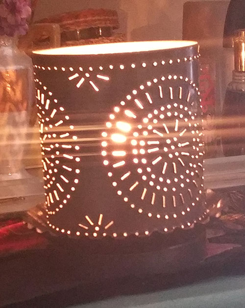 Punched Tin Lamp 